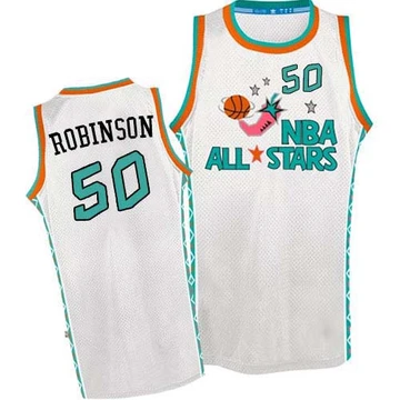 San Antonio Spurs Authentic 1996 All Star Throwback Jersey White David Robinson ＃50 Men's