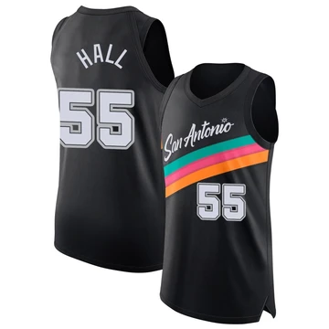 San Antonio Spurs Authentic Black City Edition Jersey 2025/26 Jordan Hall ＃55 Youth