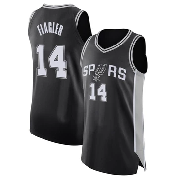 San Antonio Spurs Authentic Jersey - Icon Edition Black Adam Flagler ＃14 Men's