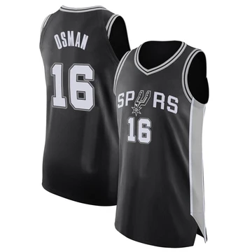 San Antonio Spurs Authentic Jersey - Icon Edition Black Cedi Osman ＃16 Youth
