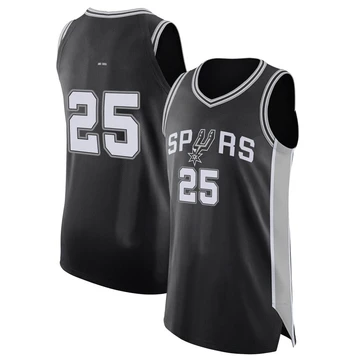 San Antonio Spurs Authentic Jersey - Icon Edition Black David Jones Garcia ＃25 Men's