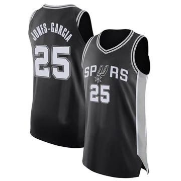 San Antonio Spurs Authentic Jersey - Icon Edition Black David Jones-Garcia ＃25 Men's