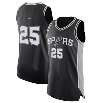 San Antonio Spurs Authentic Jersey - Icon Edition Black David Jones Garcia ＃25 Youth