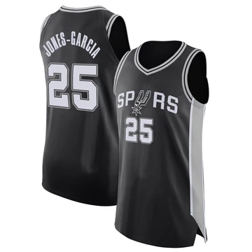 San Antonio Spurs Authentic Jersey - Icon Edition Black David Jones-Garcia ＃25 Youth