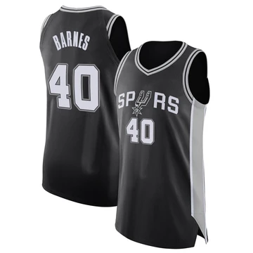 San Antonio Spurs Authentic Jersey - Icon Edition Black Harrison Barnes ＃40 Youth