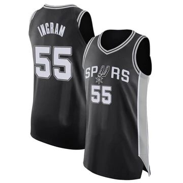 San Antonio Spurs Authentic Jersey - Icon Edition Black Harrison Ingram ＃55 Youth
