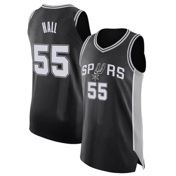 San Antonio Spurs Authentic Jersey - Icon Edition Black Jordan Hall ＃55 Men's