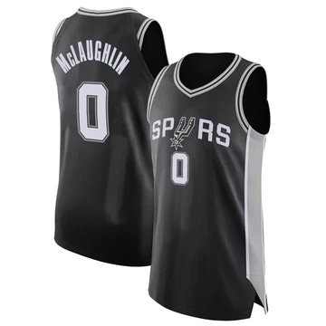 San Antonio Spurs Authentic Jersey - Icon Edition Black Jordan McLaughlin ＃0 Men's