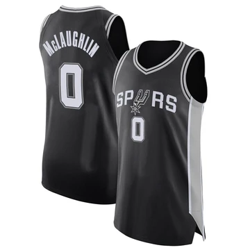San Antonio Spurs Authentic Jersey - Icon Edition Black Jordan McLaughlin ＃0 Youth