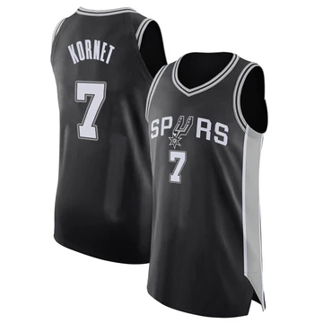 San Antonio Spurs Authentic Jersey - Icon Edition Black Luke Kornet ＃7 Youth