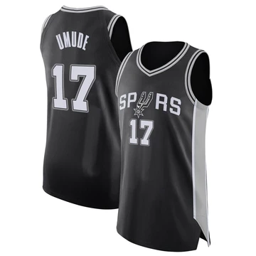 San Antonio Spurs Authentic Jersey - Icon Edition Black Stanley Umude ＃17 Men's