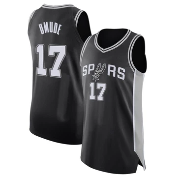 San Antonio Spurs Authentic Jersey - Icon Edition Black Stanley Umude ＃17 Youth