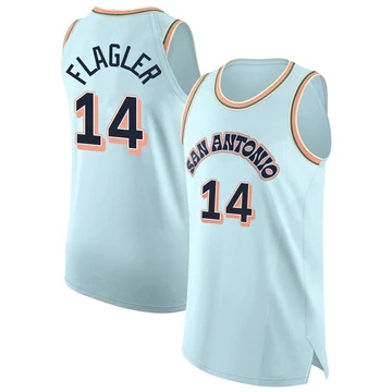 San Antonio Spurs Authentic Light Blue City Edition Jersey 2024/25 Adam Flagler ＃14 Men's