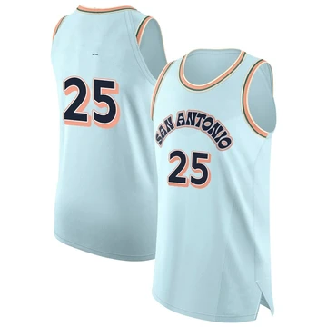 San Antonio Spurs Authentic Light Blue City Edition Jersey 2024/25 David Jones Garcia ＃25 Men's
