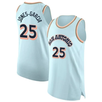 San Antonio Spurs Authentic Light Blue City Edition Jersey 2024/25 David Jones-Garcia ＃25 Men's