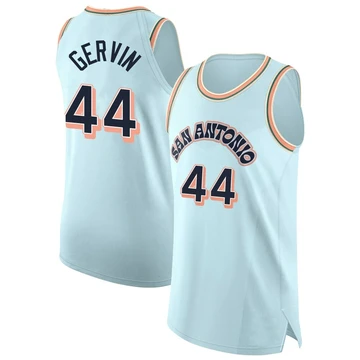 San Antonio Spurs Authentic Light Blue City Edition Jersey 2024/25 George Gervin ＃44 Men's