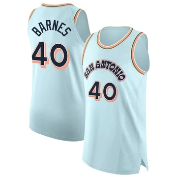 San Antonio Spurs Authentic Light Blue City Edition Jersey 2024/25 Harrison Barnes ＃40 Men's