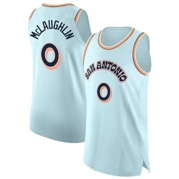 San Antonio Spurs Authentic Light Blue City Edition Jersey 2024/25 Jordan McLaughlin ＃0 Men's