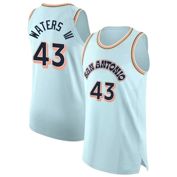 San Antonio Spurs Authentic Light Blue City Edition Jersey 2024/25 Lindy Waters III ＃43 Men's