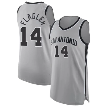 San Antonio Spurs Authentic Silver Statement Edition Jersey 2024/25 Adam Flagler ＃14 Youth
