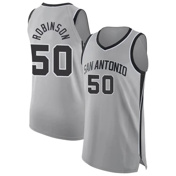 San Antonio Spurs Authentic Silver Statement Edition Jersey 2024/25 David Robinson ＃50 Men's