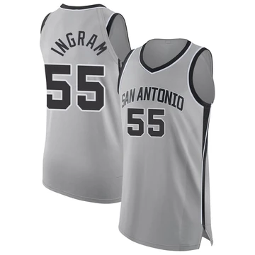 San Antonio Spurs Authentic Silver Statement Edition Jersey 2024/25 Harrison Ingram ＃55 Men's