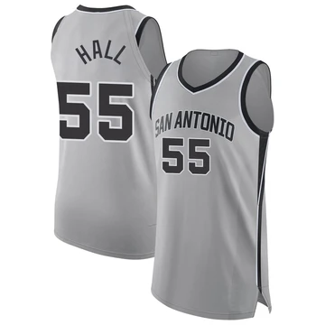 San Antonio Spurs Authentic Silver Statement Edition Jersey 2024/25 Jordan Hall ＃55 Youth