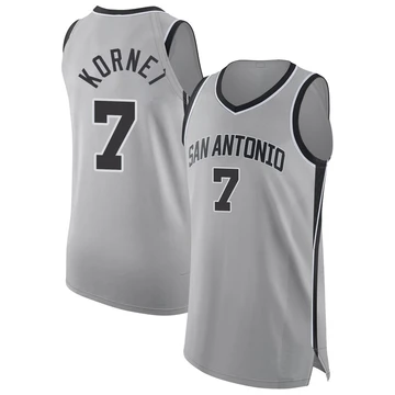 San Antonio Spurs Authentic Silver Statement Edition Jersey 2024/25 Luke Kornet ＃7 Youth