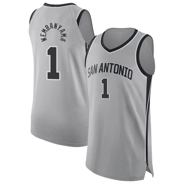 San Antonio Spurs Authentic Silver Statement Edition Jersey 2024/25 Victor Wembanyama ＃1 Youth