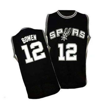 San Antonio Spurs Authentic Throwback Jersey Black Bruce Bowen ＃12 Men's