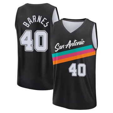 San Antonio Spurs Fast Break Black City Edition Jersey 2025/26 Harrison Barnes ＃40 Men's