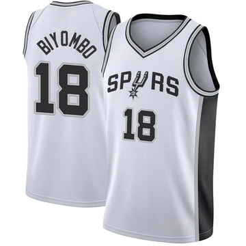San Antonio Spurs Fast Break Jersey - Association Edition White Bismack Biyombo ＃18 Youth