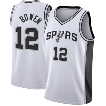 San Antonio Spurs Fast Break Jersey - Association Edition White Bruce Bowen ＃12 Men's