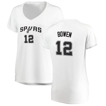 San Antonio Spurs Fast Break Jersey - Association Edition White Bruce Bowen ＃12 Women's