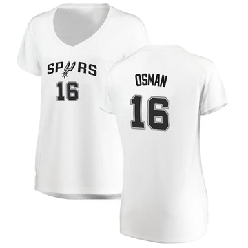 San Antonio Spurs Fast Break Jersey - Association Edition White Cedi Osman ＃16 Women's