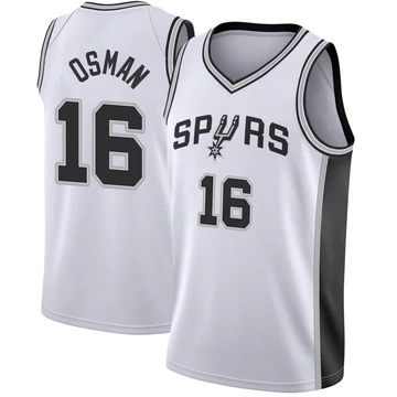 San Antonio Spurs Fast Break Jersey - Association Edition White Cedi Osman ＃16 Youth