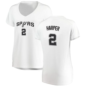 San Antonio Spurs Fast Break Jersey - Association Edition White Dylan Harper ＃2 Women's
