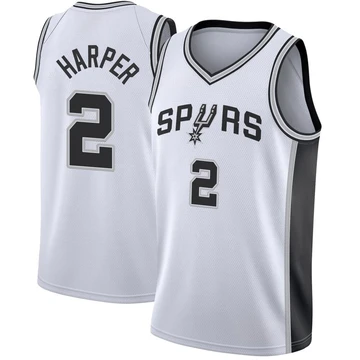 San Antonio Spurs Fast Break Jersey - Association Edition White Dylan Harper ＃2 Youth