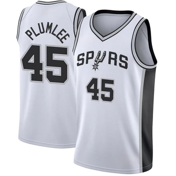 San Antonio Spurs Fast Break Jersey - Association Edition White Mason Plumlee ＃45 Men's