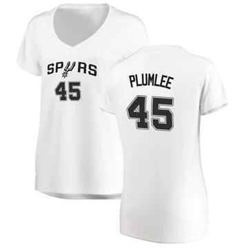 San Antonio Spurs Fast Break Jersey - Association Edition White Mason Plumlee ＃45 Women's
