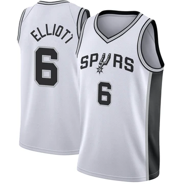 San Antonio Spurs Fast Break Jersey - Association Edition White Sean Elliott ＃6 Men's