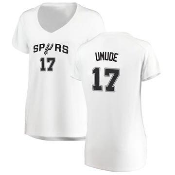 San Antonio Spurs Fast Break Jersey - Association Edition White Stanley Umude ＃17 Women's