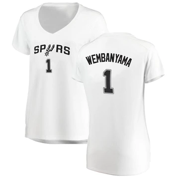 San Antonio Spurs Fast Break Jersey - Association Edition White Victor Wembanyama ＃1 Women's