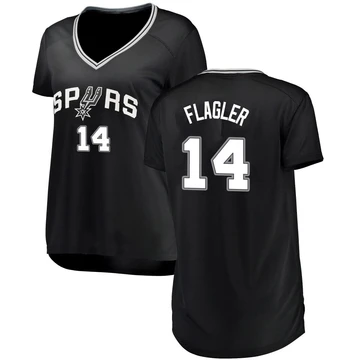 San Antonio Spurs Fast Break Jersey - Icon Edition Black Adam Flagler ＃14 Women's