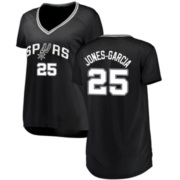 San Antonio Spurs Fast Break Jersey - Icon Edition Black David Jones-Garcia ＃25 Women's