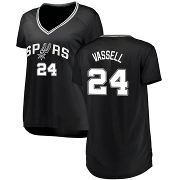 San Antonio Spurs Fast Break Jersey - Icon Edition Black Devin Vassell ＃24 Women's