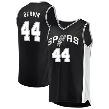 San Antonio Spurs Fast Break Jersey - Icon Edition Black George Gervin ＃44 Men's