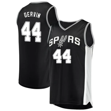 San Antonio Spurs Fast Break Jersey - Icon Edition Black George Gervin ＃44 Youth