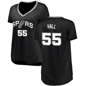 San Antonio Spurs Fast Break Jersey - Icon Edition Black Jordan Hall ＃55 Women's