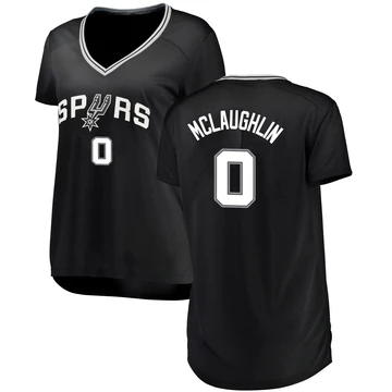 San Antonio Spurs Fast Break Jersey - Icon Edition Black Jordan McLaughlin ＃0 Women's